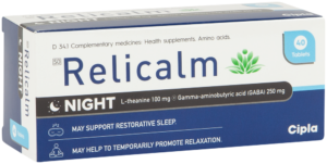 Relicalm 100mg L-theanine Night Tablets 40pk