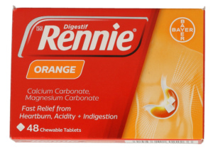 Rennie Orange Heartburn & Indigestion Chewable Tablets 48pk