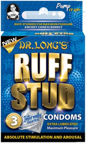image-0 Dr. Long's Ruff Stud Condoms 3pk