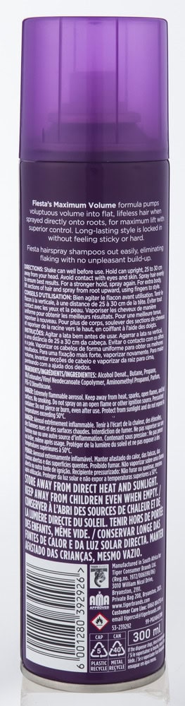Fiesta Maximum Volume Hairspray 300ml