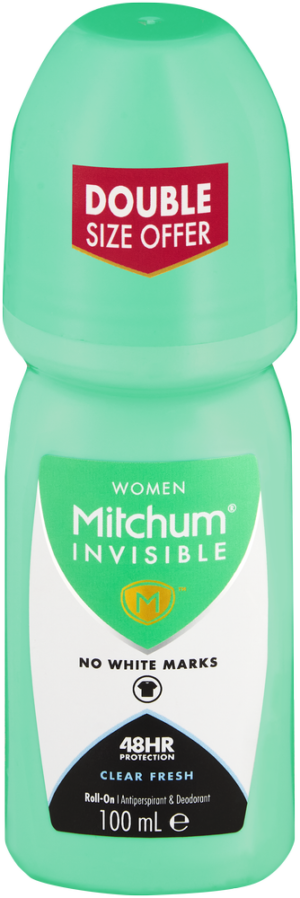Mitchum Women Clear Fresh Invisible Antiperspirant & Deodorant Roll-On 100ml