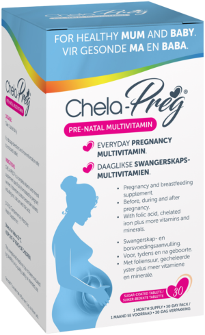Chela-preg Pre-Natal Multivitamin Tablets 30pk