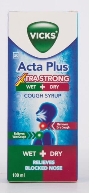 Vicks Acta Plus Xtra Strong Wet & Dry Cough Syrup 100ml