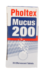 Pholtex Mucus 200 Effervescent Tablets 20pk