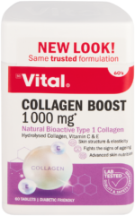 Vital 1000mg Collagen Boost Tablets 60pk