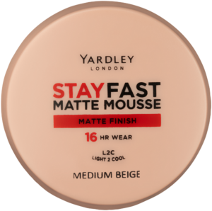Yardley Stayfast Medium Beige 16HR Matte Mousse Foundation 12g