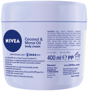 Nivea Coconut & Monoi Oil In Cream 400ml