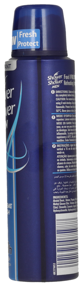 Shower To Shower Men Extreme Fresh Deodorant Spray 150ml