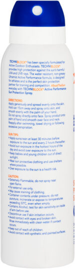 Techniblock SPF 50 Active Performance Sun Protection Spray 150ml