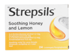 Strepsils Soothing Honey & Lemon Lozenges 24pk