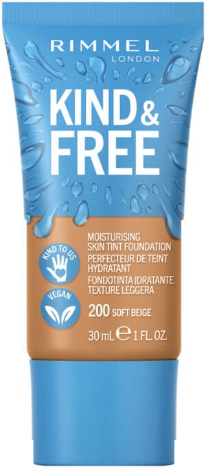 image-0 Rimmel Kind & Free Soft Beige Moisturising Skin Tint Foundation 30ml