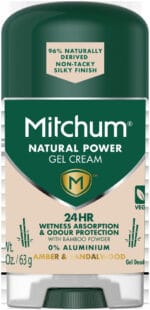 Mitchum Men Amber & Sandalwood Natural Power Gel Cream Deodorant 63g
