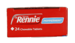 Rennie Peppermint Heartburn & Indigestion Chewable Tablets 24pk