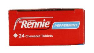 Rennie Peppermint Heartburn & Indigestion Chewable Tablets 24pk