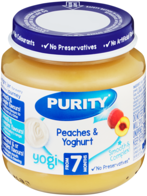 Purity From 7 Months Peaches & Yoghurt Yogi 125ml