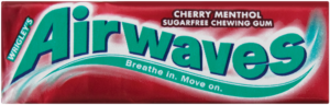 Wrigley's Airwaves Cherry Menthol Sugarfree Chewing Gum 14g