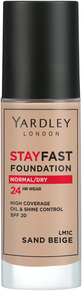 image-0 Yardley Stayfast Sand Beige SPF 20 24HR Foundation 30ml
