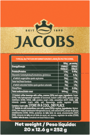 Jacobs 3-in-1 Original Instant Coffee 20 x 12.6g