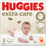 Huggies Extra Care Size 3 Disposable Nappies 60pk