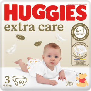 Huggies Extra Care Size 3 Disposable Nappies 60pk