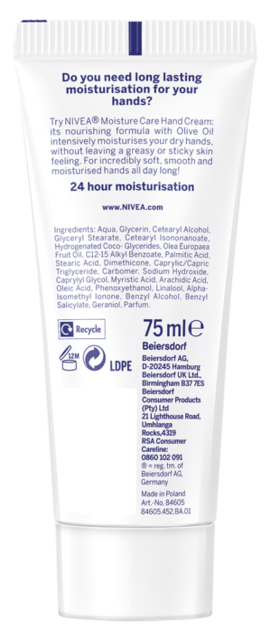 Nivea Moisture Care with Olive Hand Cream 75ml