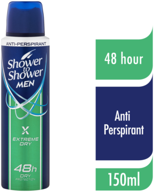 Shower To Shower Men Extreme Dry Anti-Perspirant Spray 150ml
