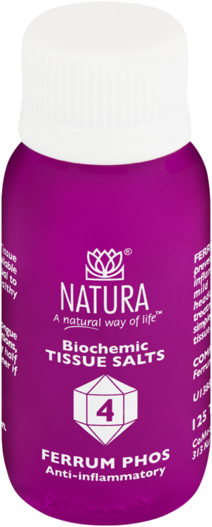 Natura Ferrum Phos Biochemic Tissue Salt Tablets 125pk