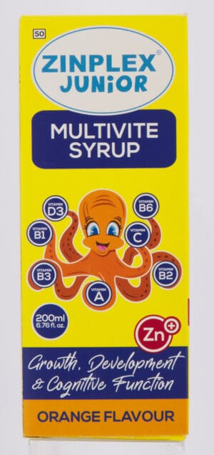 Zinplex Junior Orange Flavour Multivite Syrup 200ml