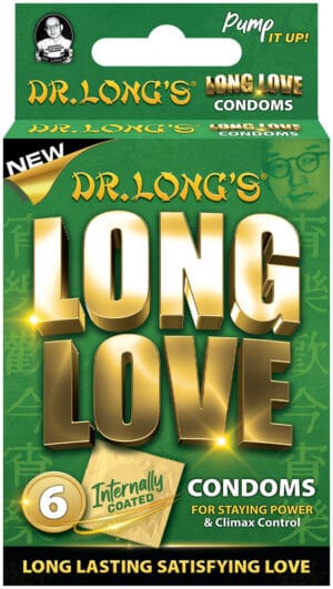 image-0 Dr. Long's Special Edition Climax Control Long Love Condoms 6pk