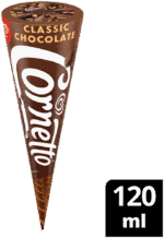OLA Cornetto Classic Chocolate Flavoured Frozen Dessert Cone 120ml