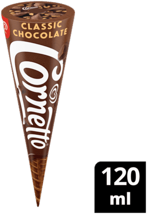 OLA Cornetto Classic Chocolate Flavoured Frozen Dessert Cone 120ml