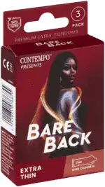 Contempo Bareback Ultra Thin Ultra Thin Premium Latex Condoms 3pk