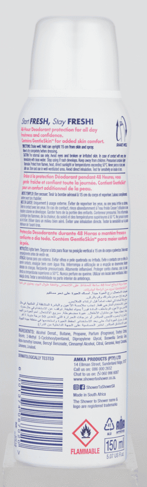 Shower To Shower Floral Fresh Powder Deodorant Body Spray 150ml