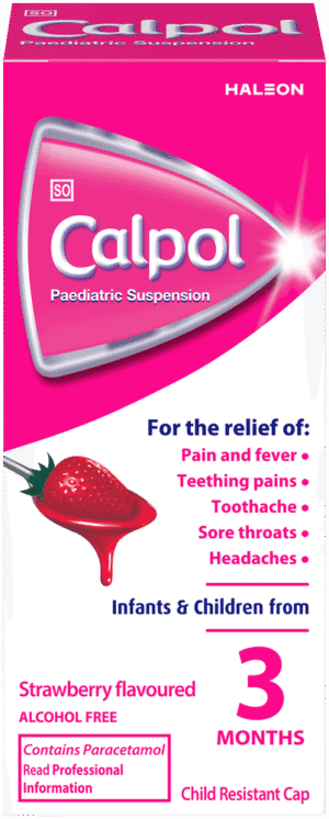 Calpol Strawberry Flavoured Paediatric Suspension 100ml
