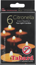Tabard Citronella Insect Repellent Tea-Light Candles 6pk