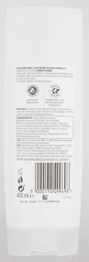 Pantene SMOOTH & SLEEK COND 400ML
