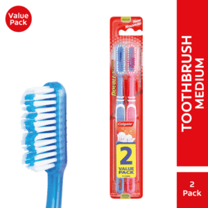 Colgate Double Action Medium Toothbrush 2pk