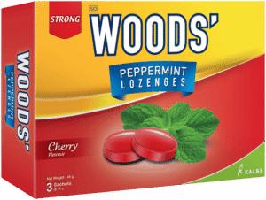 Woods' Cherry Flavour Peppermint Lozenges 3 x 15g