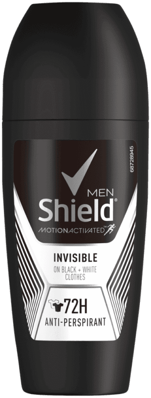 Shield Men Invisible Black and White Antiperspirant Roll-On Deodorant 50ml