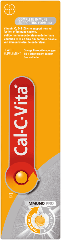image-0 Cal-c-vita Orange Flavour Immuno Pro Effervescent Tablets 15pk