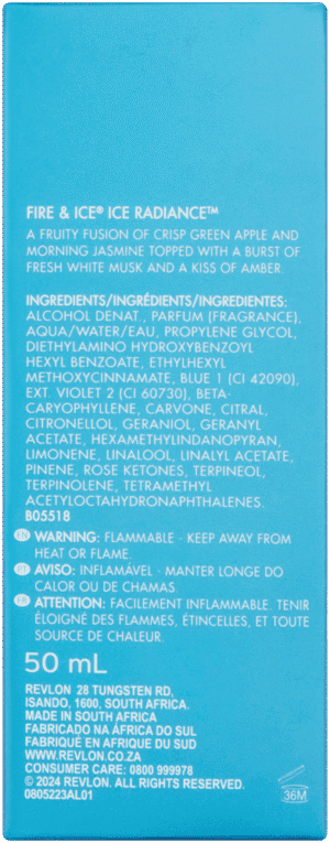 Revlon Fire & Ice Ice Radiance Eau de Toilette Spray 50ml