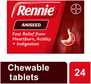 Rennie Aniseed Heartburn & Indigestion Chewable Tablets 24pk