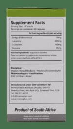 Manna Blood Circulation Support Dietary Supplement Capsules 90pk