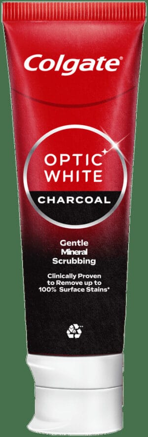 Colgate Optic White Charcoal Fluoride Toothpaste 75ml