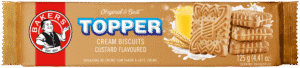 Bakers Topper Custard Flavoured Cream Biscuits 125g