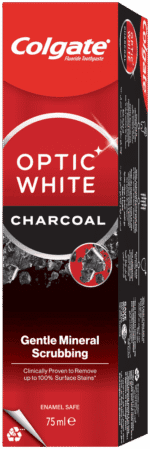 Colgate Optic White Charcoal Fluoride Toothpaste 75ml
