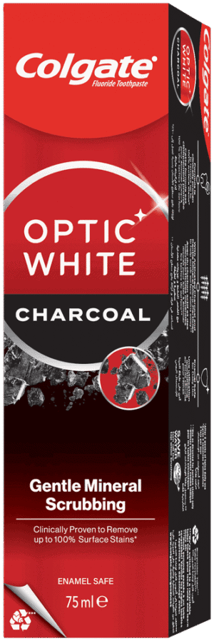 image-0 Colgate Optic White Charcoal Fluoride Toothpaste 75ml