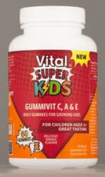 Vital Super Kids Orange Flavour GummiVit C, A & E Gummies 60pk