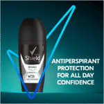 Shield Men Invisible Black and White Antiperspirant Roll-On Deodorant 50ml