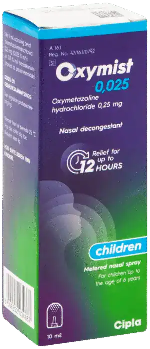 Oxymist 0.025 Metered Nasal Spray for Children 10ml